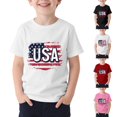 thumbnail image 1 of Jamicy T Shirts for Kids USA American Flag Shirts Little Kids Boys Girls 4th of July Patriotic T-Shirt Toddler Summer Short Sleeve Tops, 1 of 6