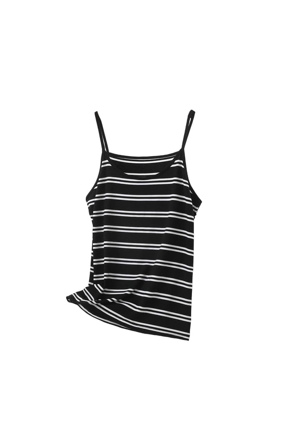 Tank Tops for Women Stripe Print Cami Top Y2k Spaghetti Strap Backless Crop Tank Aesthetic V Neck Sleeveless Slim Fit Going Out Tops