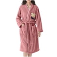 thumbnail image 1 of Jamicy Terry Cloth Robe for Women Absorbent Kimono Long Bathrobe for Spa Tub Hotel, Fuzzy Towel Robe Bata De BañO with Pockets, 1 of 4