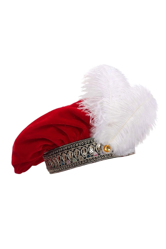 Tudor Velvet Hat, Medieval Beret Hats Vintage Festival Headwear, Exquisite Party Accessory for Themed Party Stage