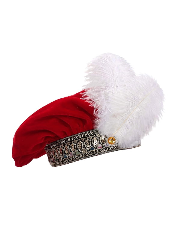 Tudor Velvet Hat, Medieval Beret Hats Vintage Festival Headwear, Exquisite Party Accessory for Themed Party Stage