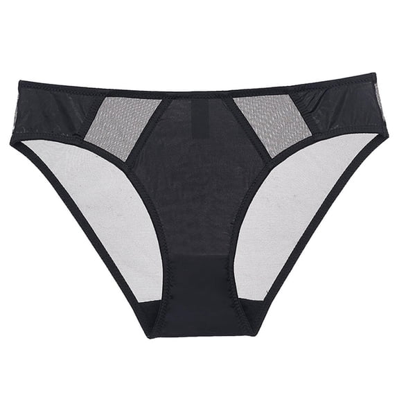 Jamicy Underwear French Thin Perspective Mesh Lace Underwear Cropping Hip Lifting Low Waist Underwear