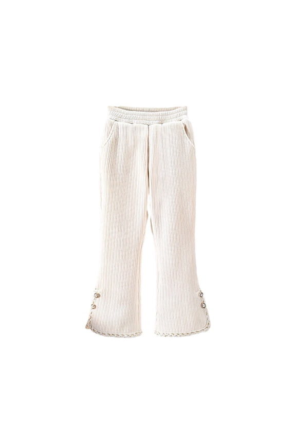 Unisex Pants Girls Flared Pants Spring and Fall Children's Fashion Outfits Micro Pants 4-9 Years Back to School