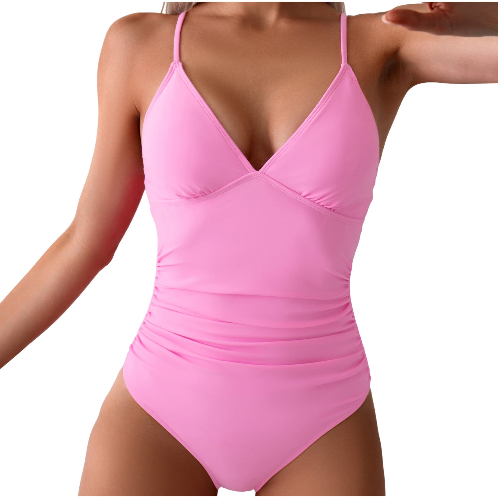 Love & Sports Women's Shimmer Scoop Neck One-Piece Swimsuit