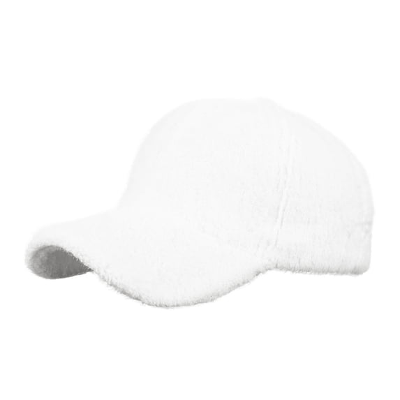 Jamicy Warm Basellball for Men Women Winter Fuzzy Baseball Caps Women Men Leisure Solid Color Fluffy Teddy Fleece Faux Basellball Hat