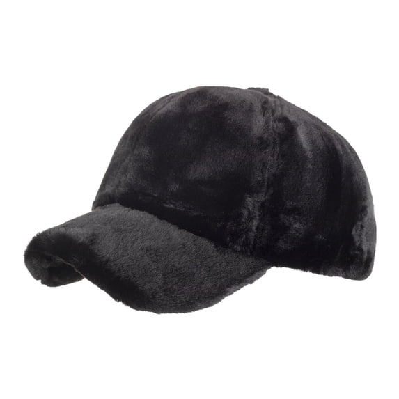 Jamicy Warm Basellball for Men Women Winter Fuzzy Baseball Caps Women Men Leisure Solid Color Fluffy Teddy Fleece Faux Basellball Hat