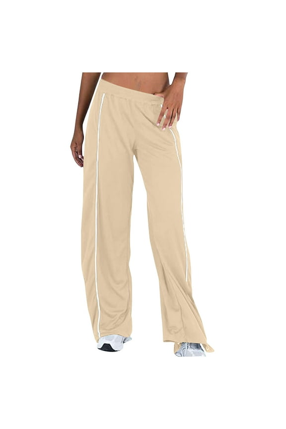 Wide Leg Sweatpants Women Gift for Wives Tear Away Joggers Pants 2 Side Zippers Snap Off Full Open Down Sweatpants Leg Post Surgery Pant with Pockets