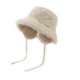 thumbnail image 1 of Jamicy Winter Bucket Hat with Ear Flap Fluffy Faux Fur Fisherman Cap for Women Men Solid Color Style Keep Warm Hats, 1 of 3