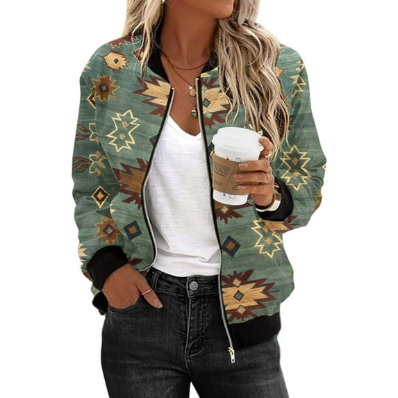 Jamicy Women's Athletic Jackets Bomber Jackets Lightweight Full Zip Up Cropped Coats Fashion Windbreaker Outerwear Casual Quilted Jacket
