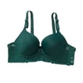 thumbnail image 1 of Jamicy Women's Comfy Bras Adjustable Straps Push Up Bra Embroidery Fashion Underwire Basic Everyday Classic Soft Padded Smooth Bras, 1 of 3