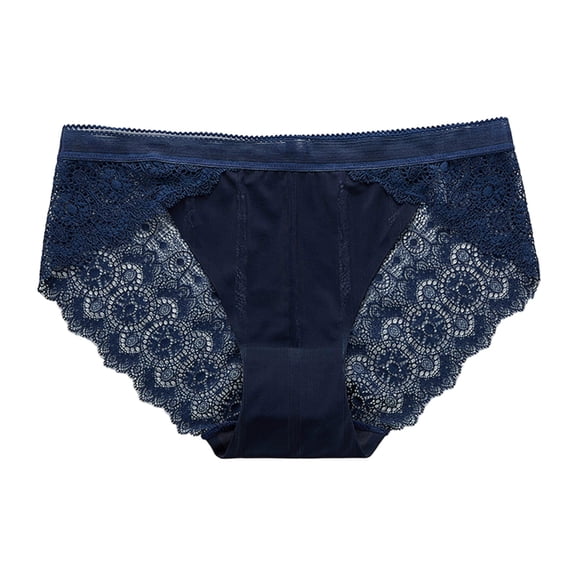 Jamicy Women's Lace Panties Valentine's Day Gift Breathable Comfort Underwear for Ladies Homewear Hipster No Show Panties