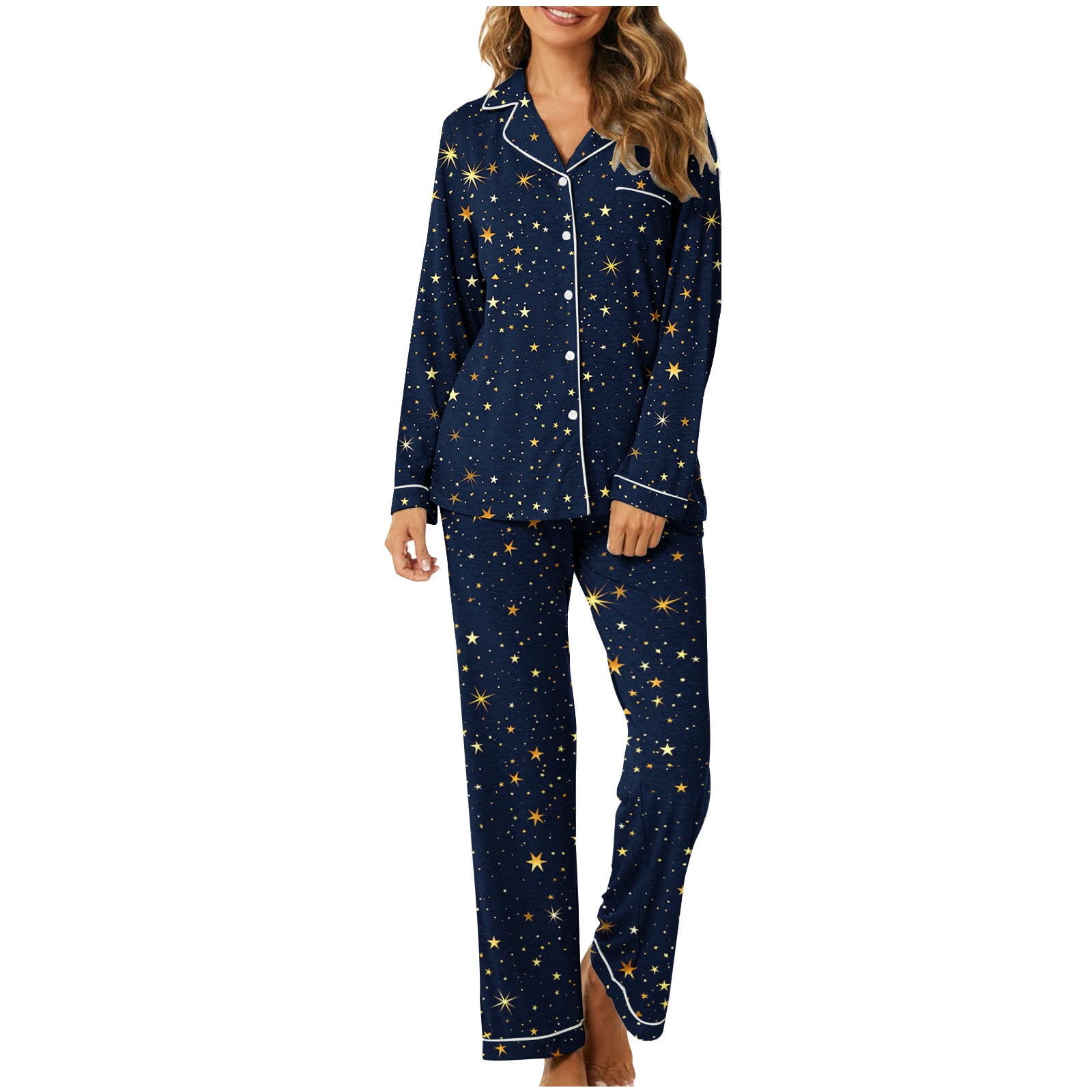 OCCIENTEC Pyjama Set voor Vrouwen Super Zachte Lange Mouw Nachtkleding Dames Button Down Nachtkleding Loungewear PJ Set, Kaki, S OCCIENTEC Pyjama Set voor Vrouwen Super Zachte Lange Mouw Nachtkleding Dames Button Down Nachtkleding Loungewear PJ Set, Kaki, S