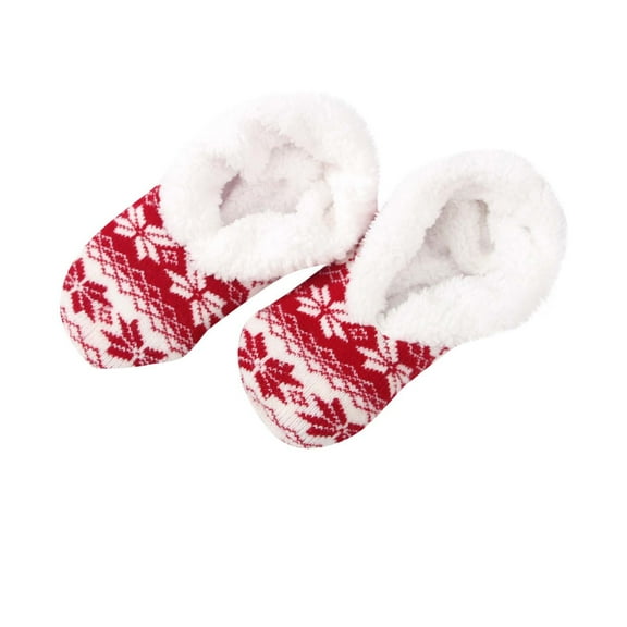 Jamicy Women's Socks Clearance Sales Thick Warm Fuzzy Slippers Socks Women Indoor Fluffy Sherpa Lined Winter House Shoe Socks Non-Slip Socks Christmas