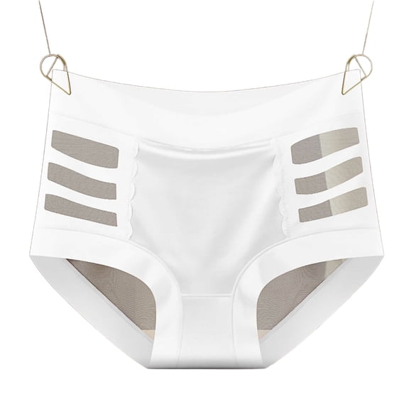 Jamicy Women's Underwear High Waisted Invisible Tummy Control Shapewear for Women - Stripe Lace Ladies Underwear Panties