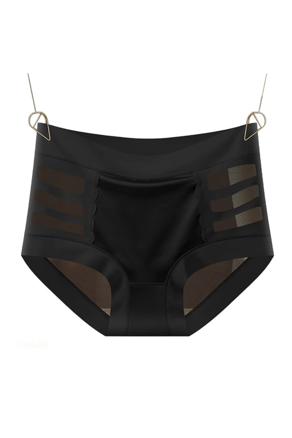 Women's Underwear High Waisted Invisible Tummy Control Shapewear for Women - Stripe Lace Ladies Underwear Panties