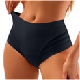thumbnail image 1 of Jamicy Women's Underwear High Waisted Tummy Control Stripe Lace Underwear Solid Color Mesh Shapewear Panties for Women, 1 of 4
