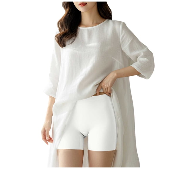 Jamicy Women's Underwear Solid Color Slip Shorts for Under Dress Seamless Shapewear Boyshorts Tummy Control Panties Shaping Shorts Safety Pants