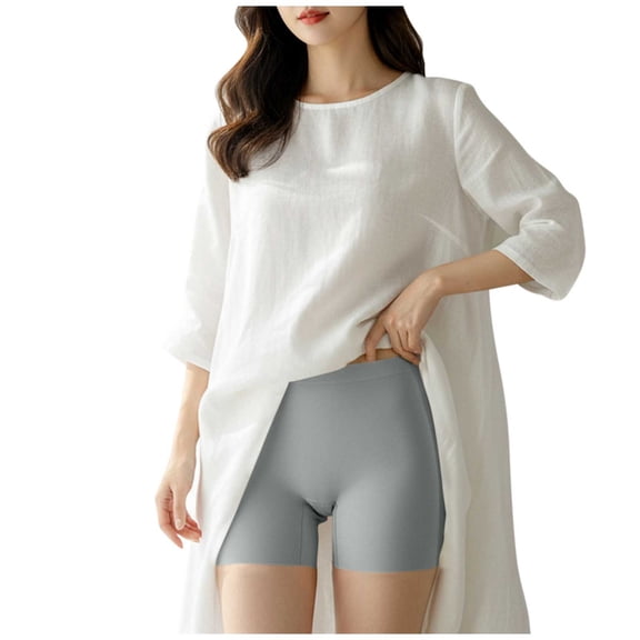 Jamicy Women's Underwear Solid Color Slip Shorts for Under Dress Seamless Shapewear Boyshorts Tummy Control Panties Shaping Shorts Safety Pants