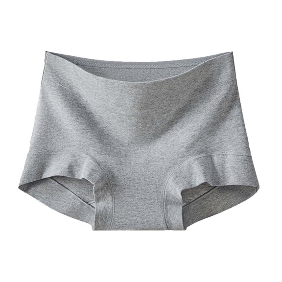 Jamicy Women's Underwear Valentine's Day Gift Solid Color Boy Shorts Panties Ladies Cotton Underwear High Waisted Underpants