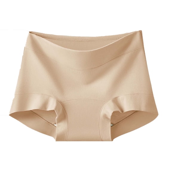 Jamicy Women's Underwear Valentine's Day Gift Solid Color Boy Shorts Panties Ladies Cotton Underwear High Waisted Underpants