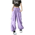thumbnail image 1 of Jamicy Womens Cargo Pants with Pockets Gift for Women Cargo Pants Baggy Y2k Clothing Multi Pockets High Waist Loose Straight Leg Pants Vintage Grunge Streetwear, 1 of 9