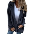 thumbnail image 1 of Jamicy Womens Jackets Trendy Comfy Elegant Overcoat Notched Lapel Single Breasted Soft Versatile Outerwear Winter Long Coat, 1 of 7