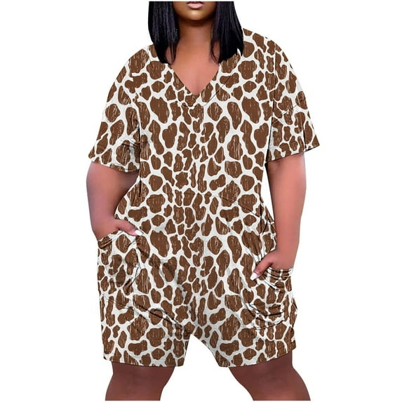 Jamicy Womens Jumpsuits Gift for Wives Women's Oversized Zippered Loose Casual Short Sleeved Jumpsuit Shorts Jumpsuit Zip Back Romper Shorts