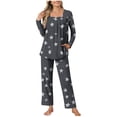 thumbnail image 1 of Jamicy Womens Loungewear Christmas Gift Women's Fall Pajama Sets Soft 2-Piece Lounge Sleepwear Ladies Pjs Sets with Pockets, 1 of 5