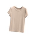 thumbnail image 1 of Lopecy-Sta Womens Loungewear Tops Summer Home Wear Women's Solid Color Short Sleeved Base Shirt Thin T-Shirt Pajamas Top Short Sleeved Pajamas, 1 of 8