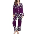 thumbnail image 1 of Jamicy Womens Pajamas Set Christmas Day Gifts for Women Pajama Set Cute Long Sleeve Sleepwear Printed Nightwear Soft Pjs Lounge Sets With Pockets Two Piece Outfits, 1 of 5
