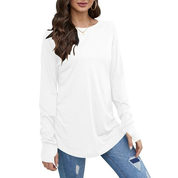 Jamicy Womens Shirts Long Sleeve Gift for Mom Womens Sweatshirts Crewneck Oversized Pullover Sweaters Casual Spring Clothes