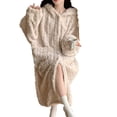 thumbnail image 1 of Jamicy Womens Sleepwear Christmas Gift Bathrobe Sleepwear Winter Nightdress Wears Warm Fleece Pajama One Piece Nightgown Hooded Sleeping Homewear, 1 of 1