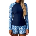 thumbnail image 1 of Jamicy Womens Swimsuits Tankini Rash Guard & Swim Shorts, Long Sleeve Swim Shirt, Quick Dry Swimsuits Upf 50+ Spf Sun & Uv Protection, 1 of 5