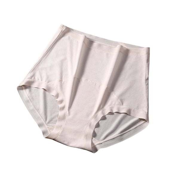 Jamicy Womens Underwear Comfortable High Waist Underwear Stretch Panties Natural Silk Crotch Soft Cotton Briefs Pantie