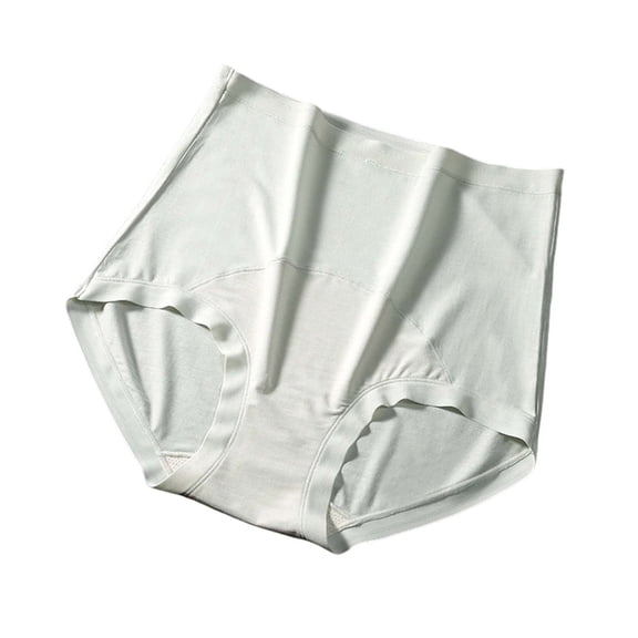 Jamicy Womens Underwear Comfortable High Waist Underwear Stretch Panties Natural Silk Crotch Soft Cotton Briefs Pantie