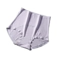 thumbnail image 1 of Jamicy Womens Underwear Comfortable High Waist Underwear Stretch Panties Natural Silk Crotch Soft Cotton Briefs Pantie, 1 of 2