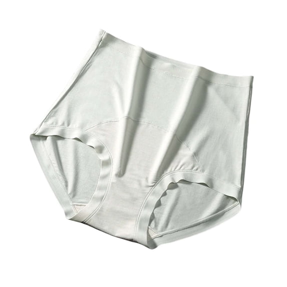 Jamicy Womens Underwear Comfortable High Waist Underwear Stretch Panties Natural Silk Crotch Soft Cotton Briefs Pantie