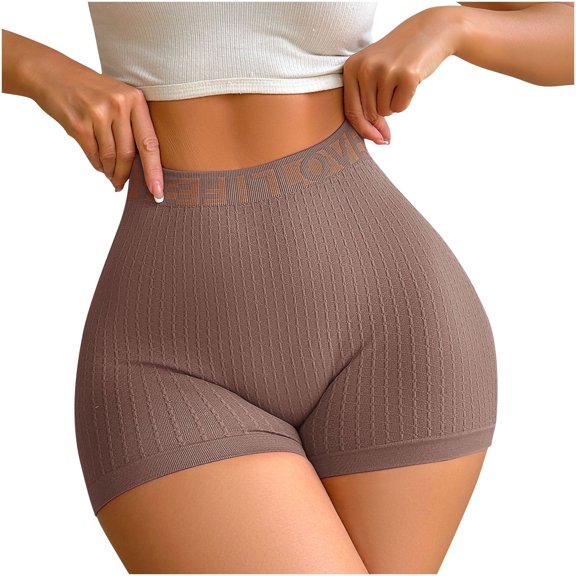 Jamicy Womens Underwear Tummy Control High Waisted Sports Shorts Breathable Seamless Underwear