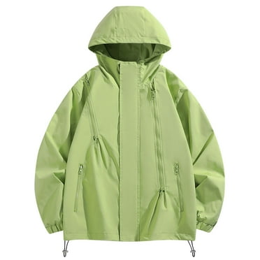 Jamicy Womens Water-Resistant Jacket Women's Sports Outdoor Hardshell Jacket Windproof Warm Removable Cap Mountaineering Jacket Thin Jacket