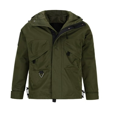 Jamicy Zip Up Jackets for Men Windbreaker Jackets for Men Outdoor Sports Waterproof Hooded Raincoat Windproof Jacket