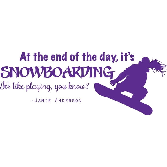Jamie Anderson Snowboarding Vinyl Decal - USA Olympics Sticker / Decor - 20"x10"