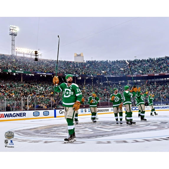 Jamie Benn Dallas Stars Unsigned 2020 NHL Winter Classic Stick Salute Photograph