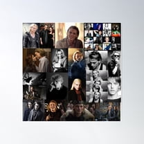 Jamie Campbell Bower Abstract Collage Poster Wall Art, Modern Wall Decor For Living Room Bedroom, 24x24 UNFRAMED