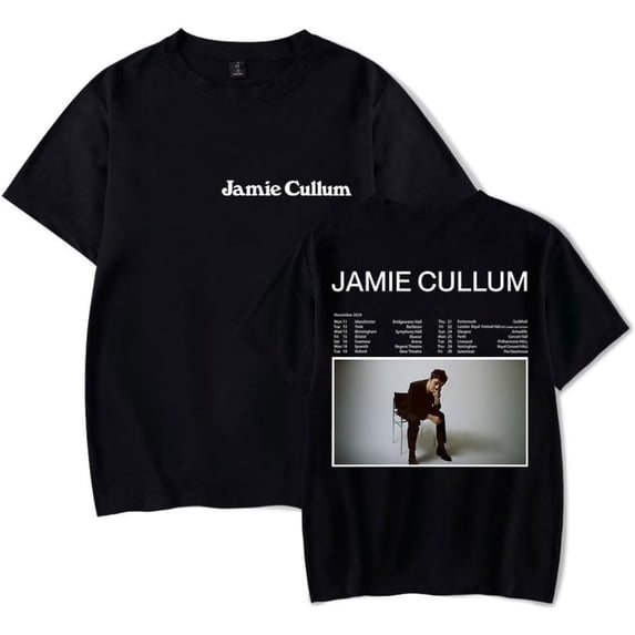 Jamie Cullum Tour 2024 Merch Short Sleeve T-shirt Unisex Fashion Crew Neck Top