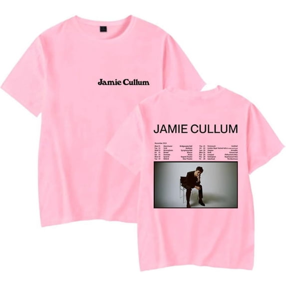 Jamie Cullum Tour 2024 Merch Short Sleeve T-shirt Unisex Fashion Crew Neck Top