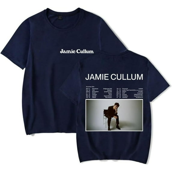 Jamie Cullum Tour 2024 Merch Short Sleeve T-shirt Unisex Fashion Crew Neck Top
