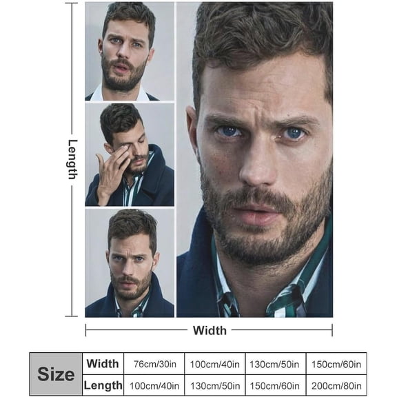 Jamie Dornan Blanket Cool #5 Super Soft Throw Blanket Silky Flannel Lightweight for Sofa, Bed Blanket All Season Use 60"*80"（150 * 200cm）