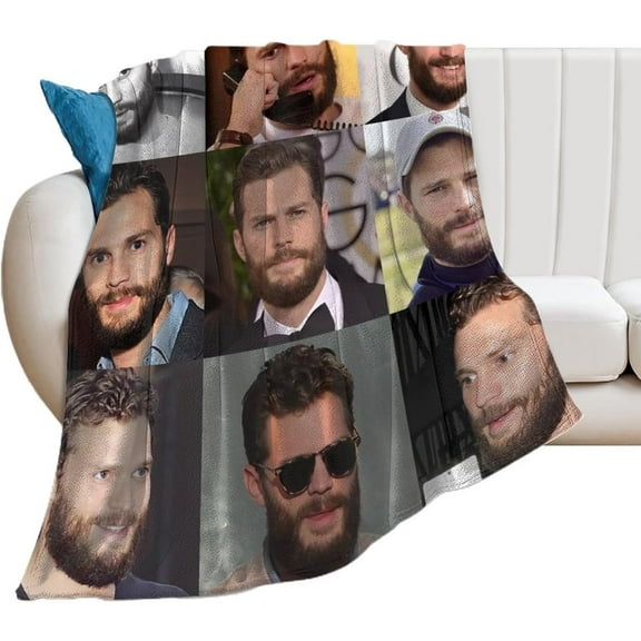 Jamie Dornan Blanket Handsome #3 Throw Blankets Ultra Soft Flannel Lightweight Throws for Couch, Bed, All Seasons Use 30"*40"（76 * 100cm）