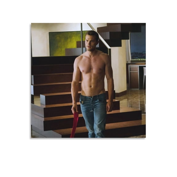 Jamie Dornan Ireland Actor Poster Model Sexy Artworks Canvas Poster Room Aesthetic Wall Art Prints Home Modern Decor Gifts 12x12inch(30x30cm)