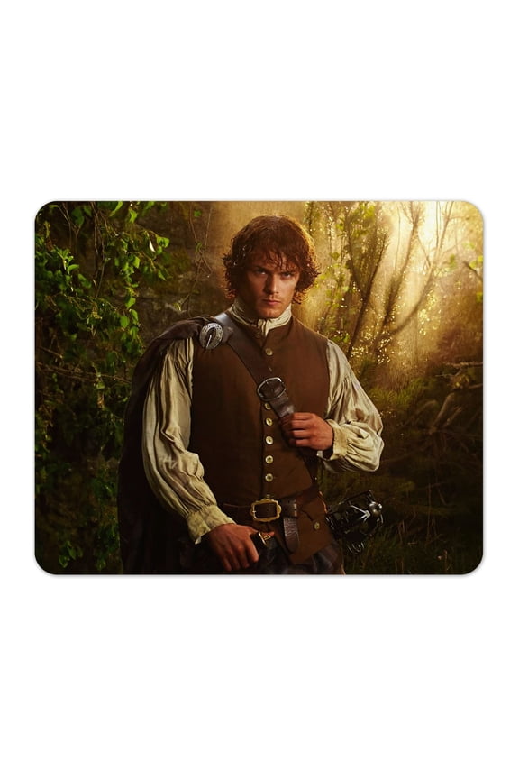 Jamie Fraser In Forest Rectangular 1/4" Thick Mouse Pad